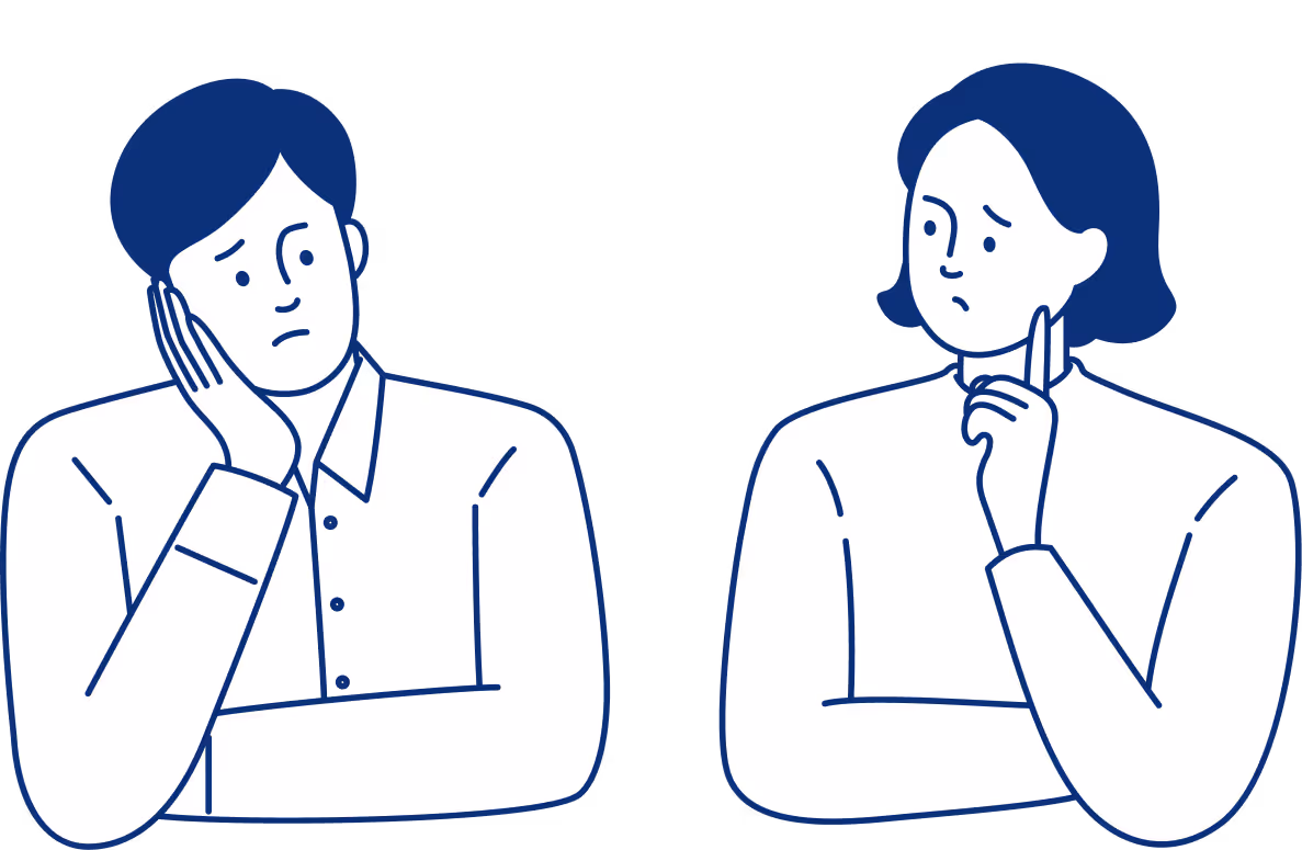 困りごとをイメージした人物イラスト